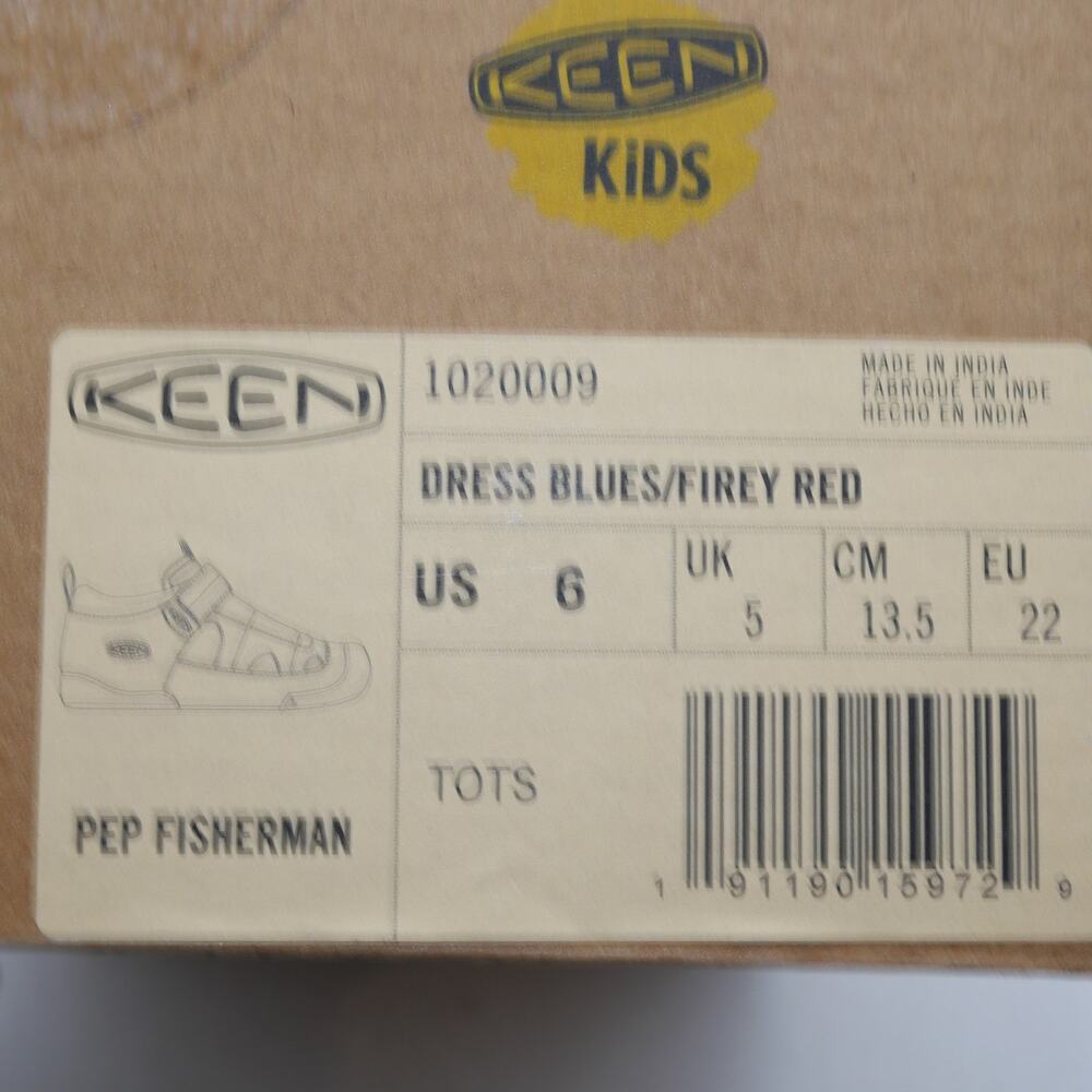 NEW Keen Pep Fisherman Toddler Kid's 6 Sandals Blue Red Boys Girls - Picture 10 of 10